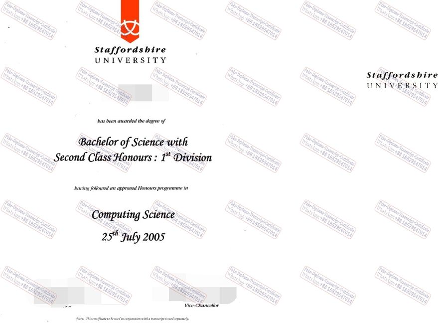 Buy fake Staffordshire University Diploma