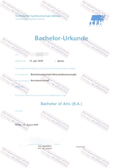 Buy fake Technische Fachhochschule Wildau Degree