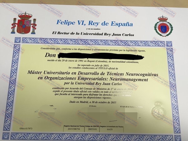 Buy fake Universidad Rey Juan Carlos Degree