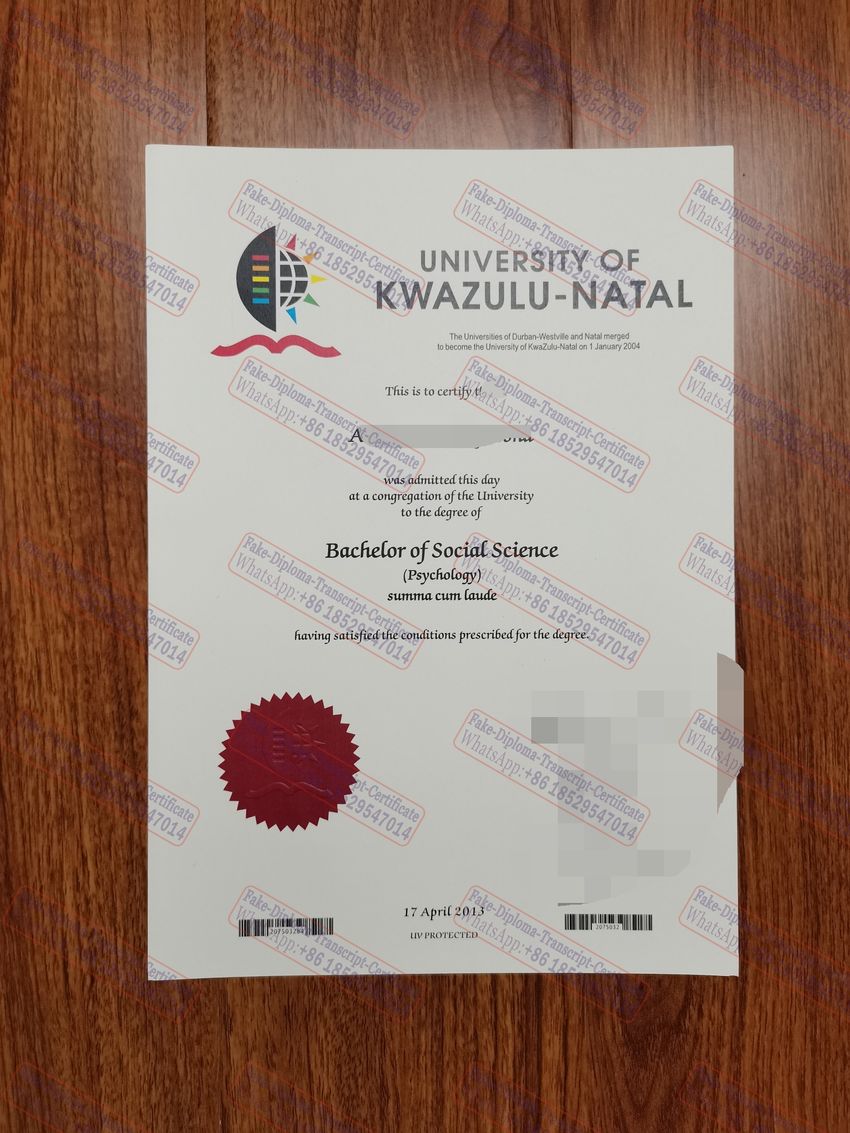 Buy fake University Of Natal Certificate