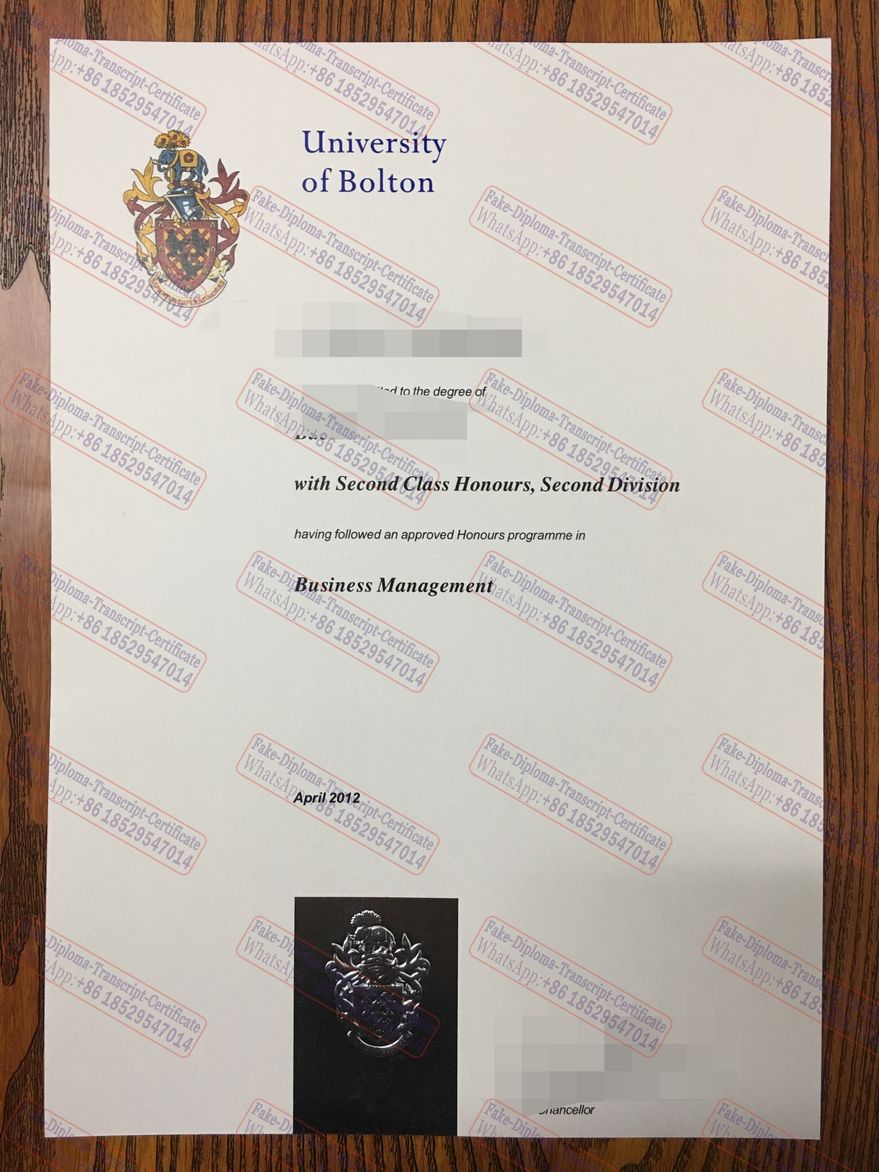 Buy fake University of Bolton Diploma