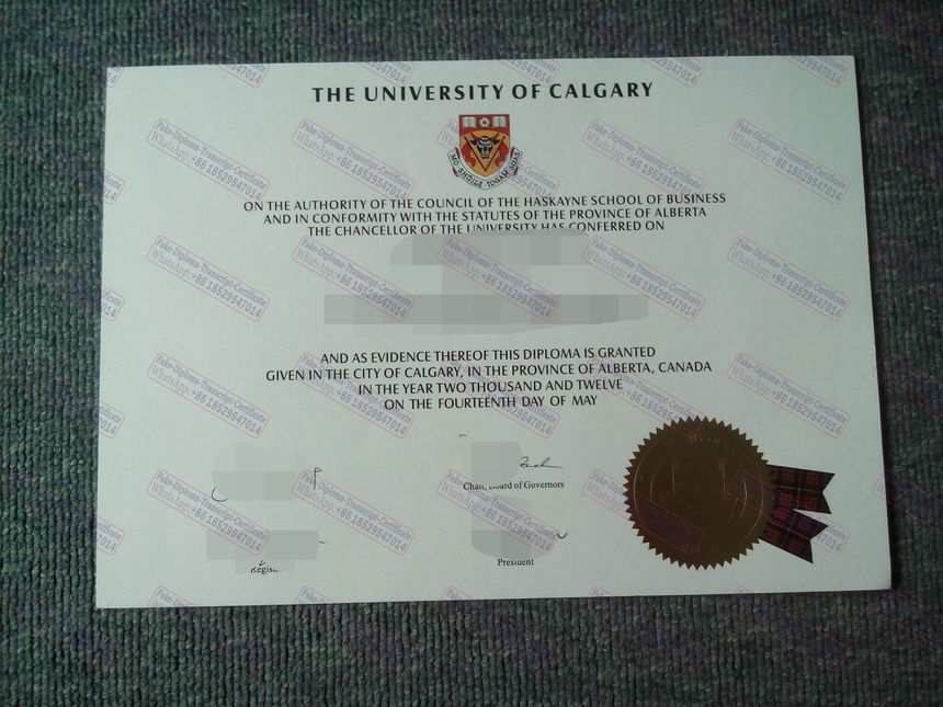 Buy fake University of Calgary Diploma