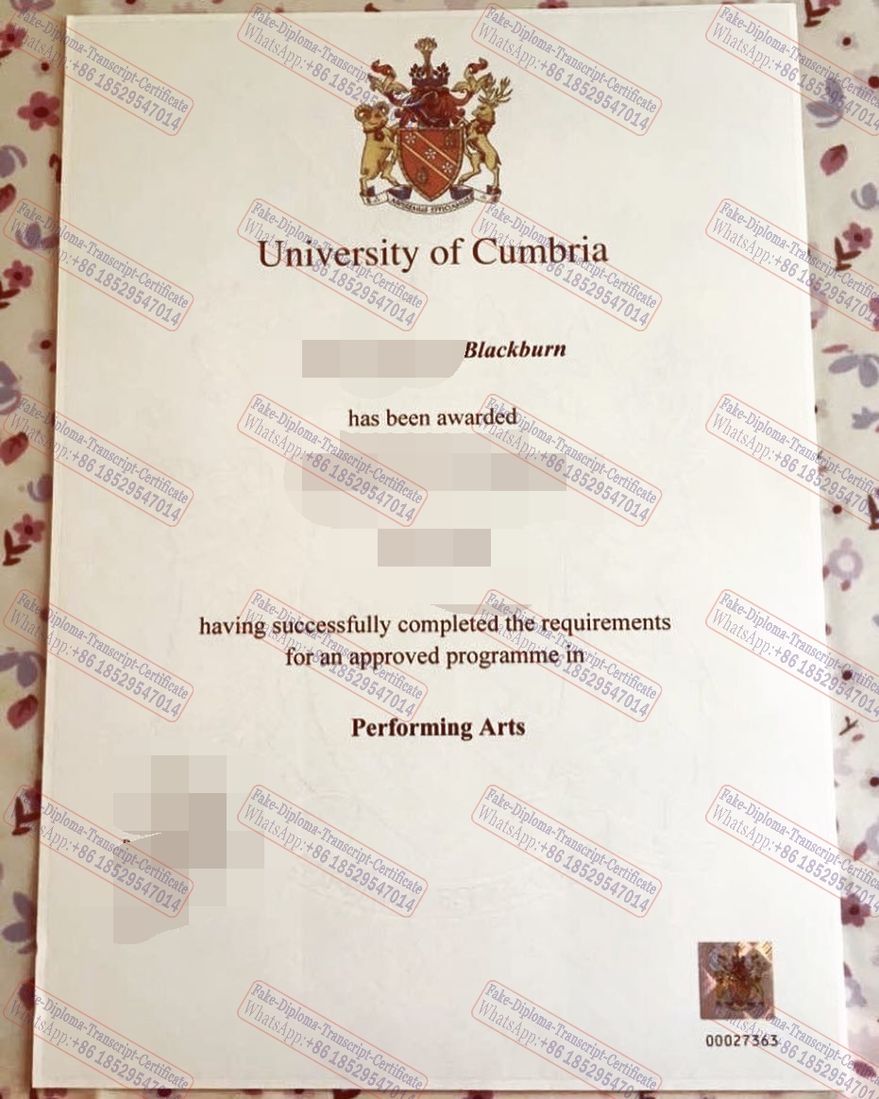 Buy fake University of Cumbria Diploma