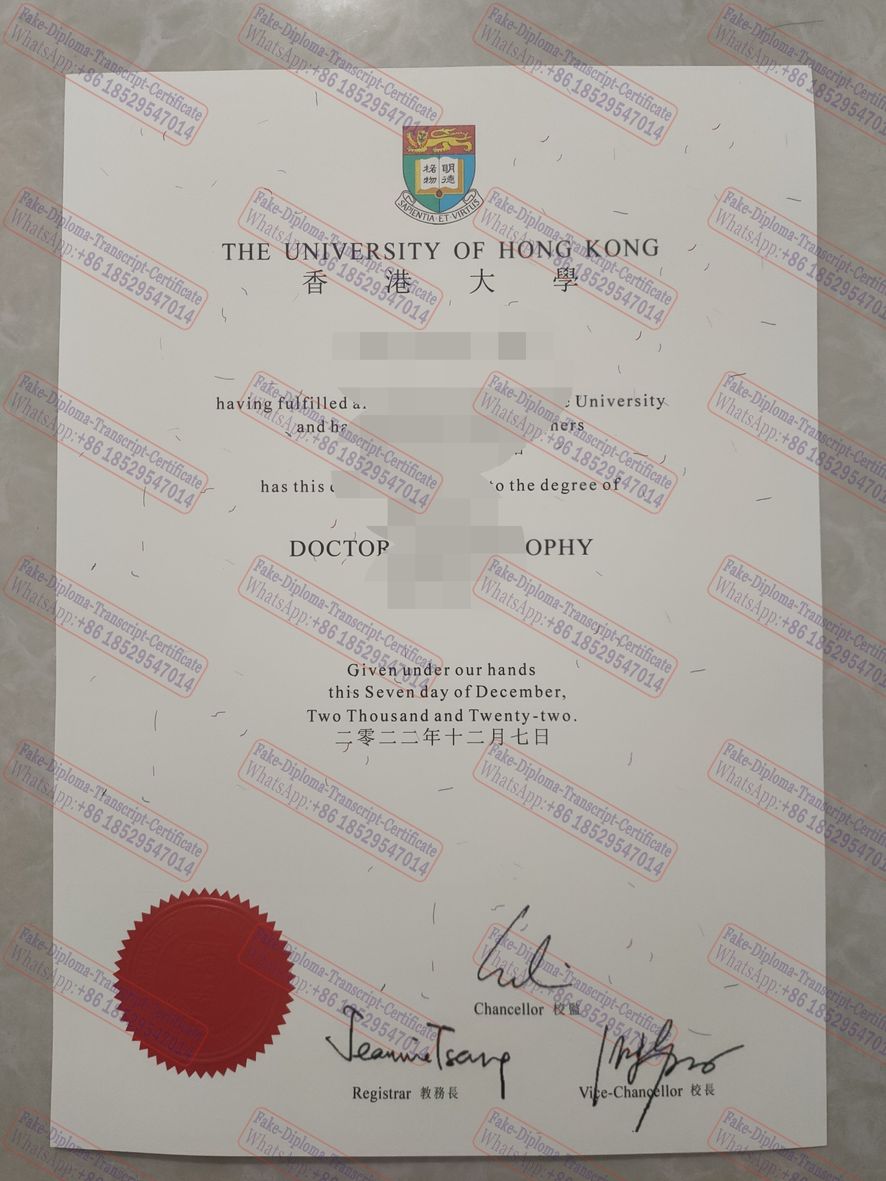 Buy fake University of Hong Kong Diploma