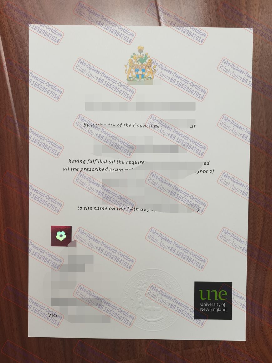 Buy fake University of New England (UNE) Certificate