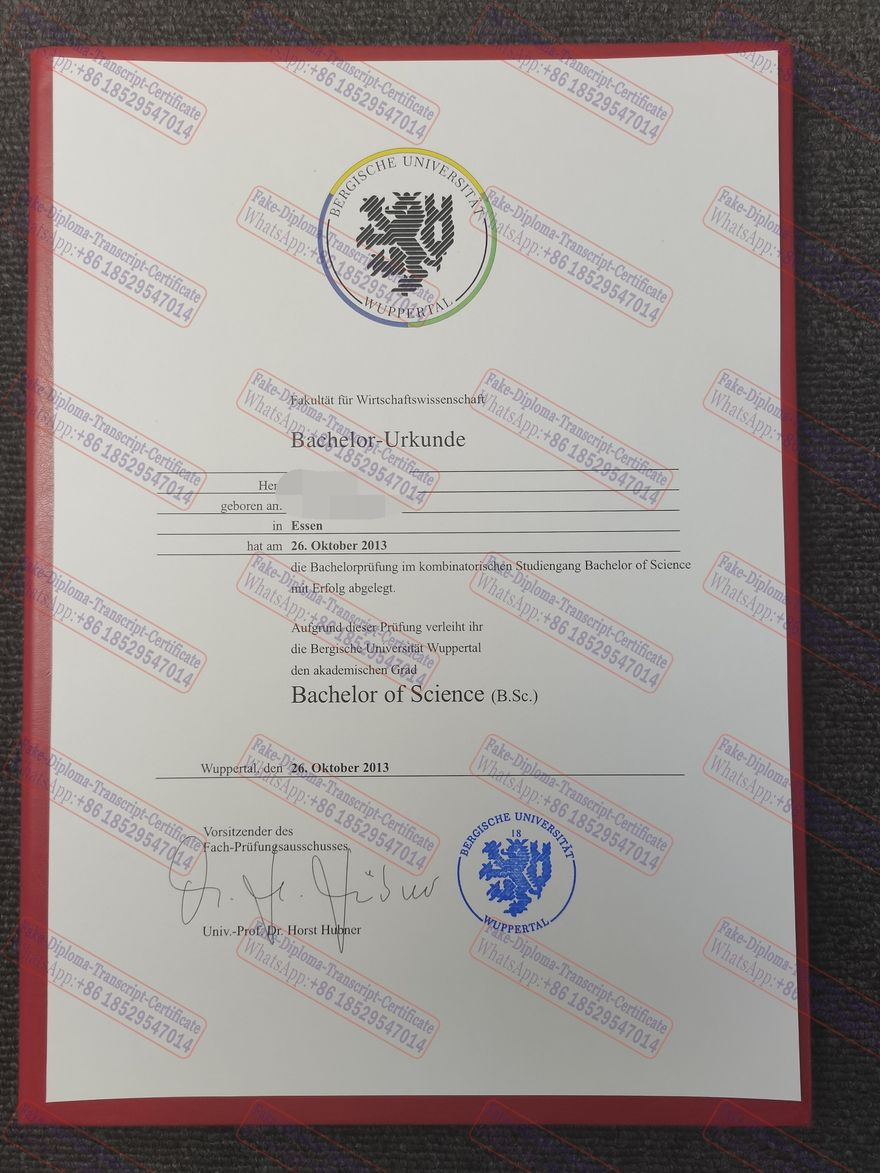 Buy fake University of Wuppertal Degree