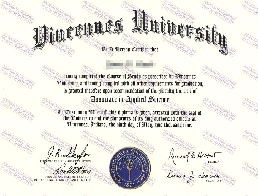 Buy fake Vincennes University Degree