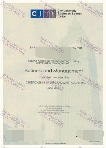 Copy Fake Bayes Business School Certificate