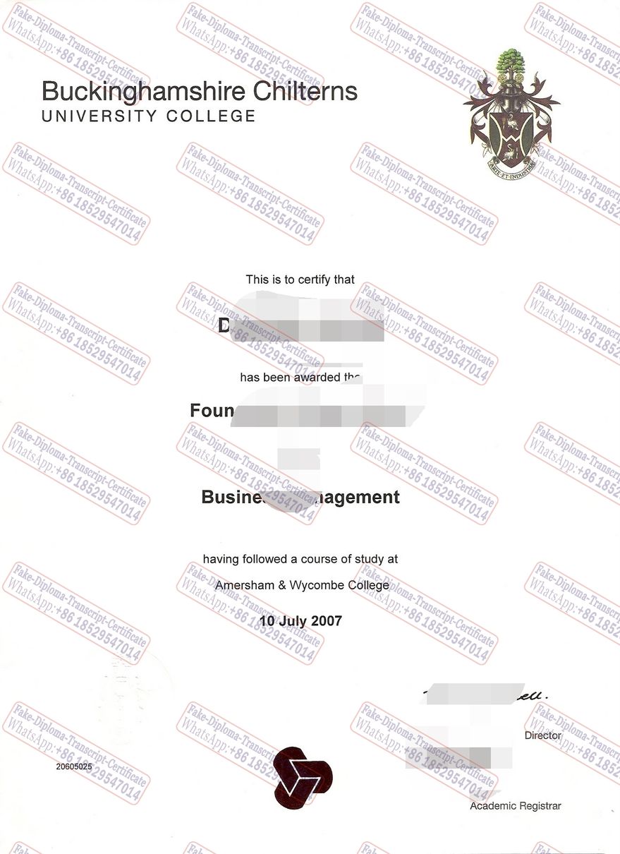 Copy Fake Buckinghamshire Chilterns University College Certificate