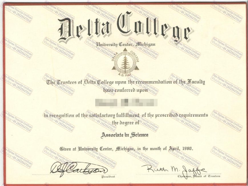 Copy Fake Delta College Degree