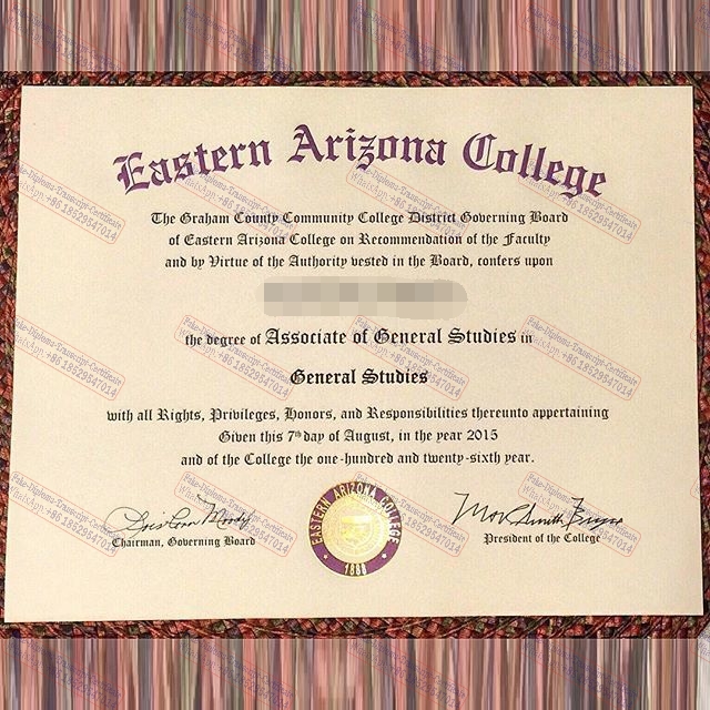 Copy Fake Eastern Arizona College Certificate