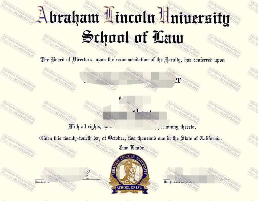 Copy Fake Fake Abraham Lincoln University Degree Certificate