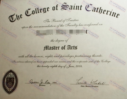 Copy Fake Fake College of St. Catherine Diploma Diploma