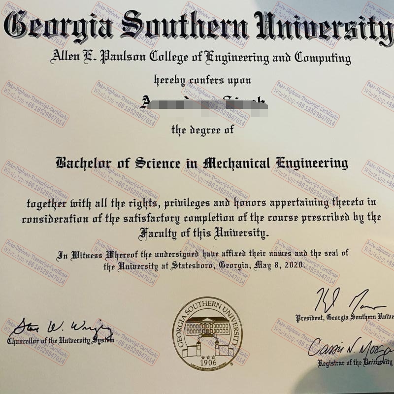 Copy Fake Georgia Southern University Diploma