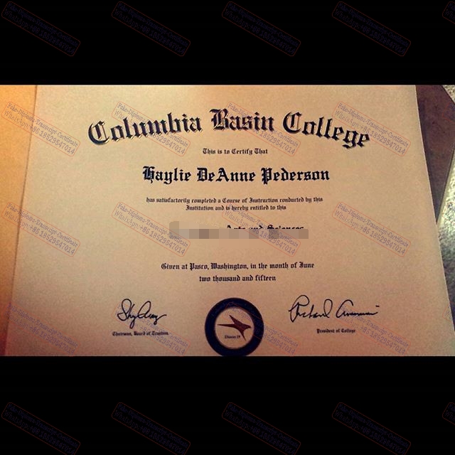 Copy Fake How to order fake columbia basin college Diploma Certificate