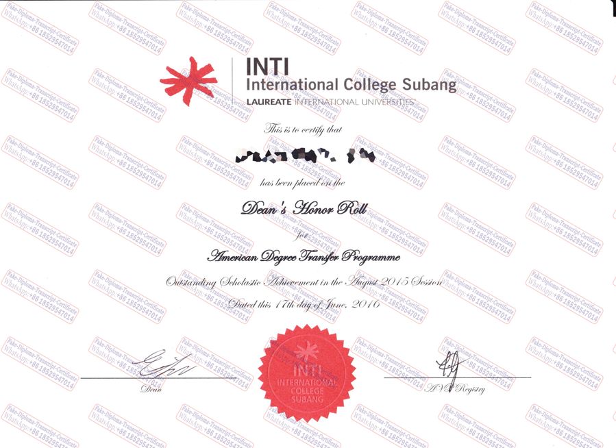 Copy Fake INTI International College Subang Degree