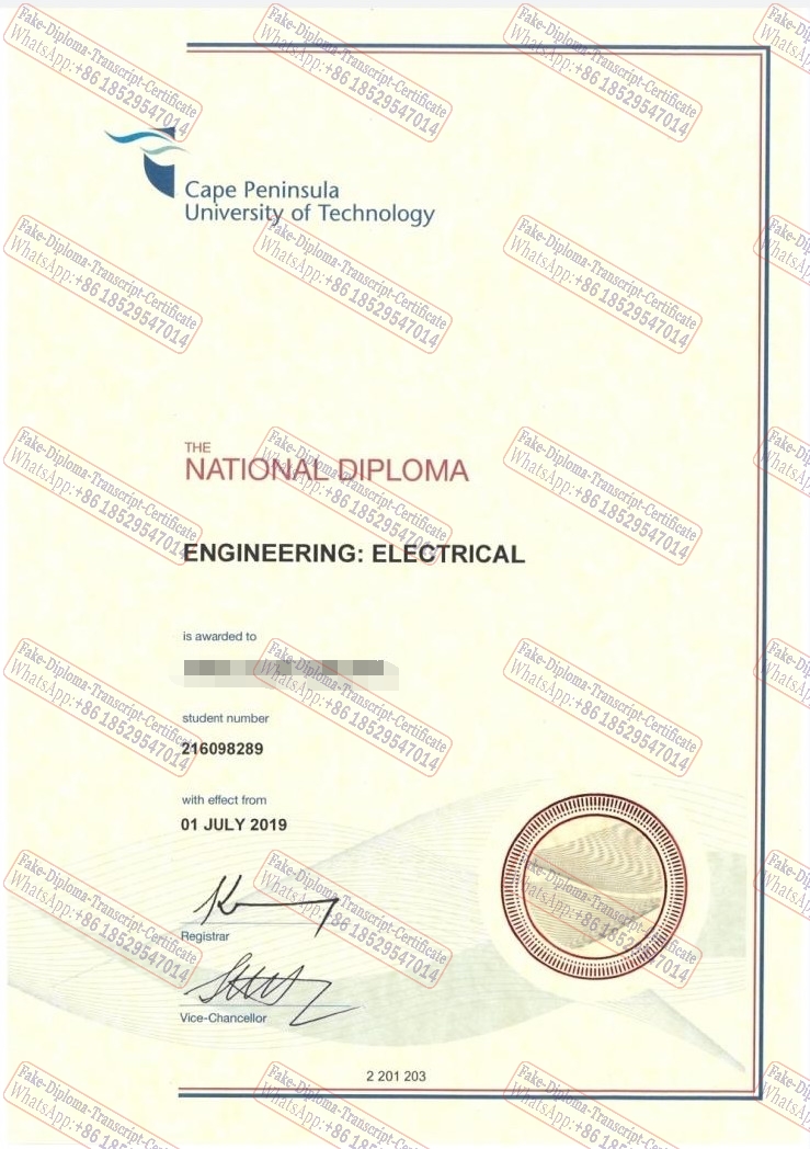 Copy Fake Is it possible to buy fake Cape Peninsula University of Technology Degree Diploma