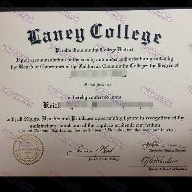 Copy Fake Laney College Diploma