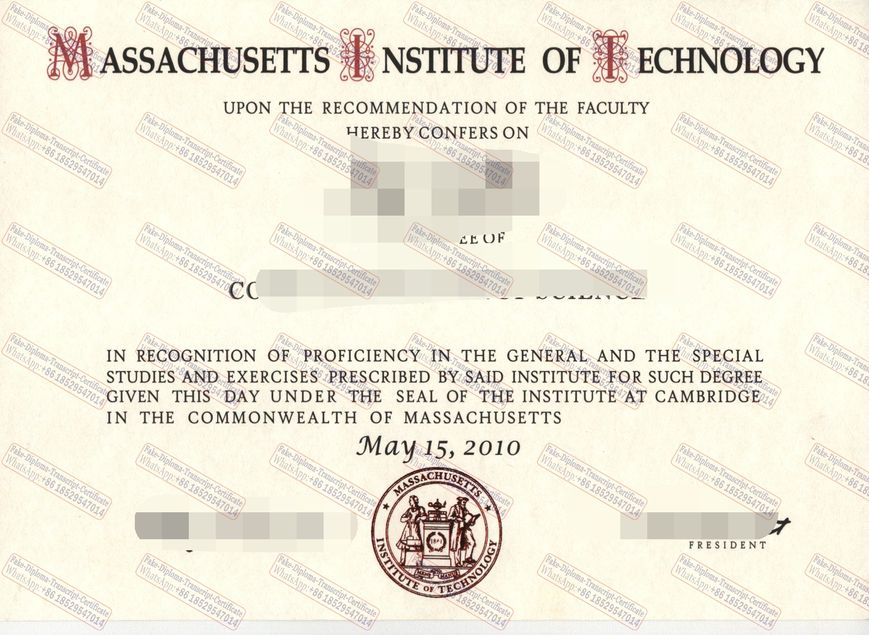 Copy Fake Massachusetts Institute of Technology Diploma