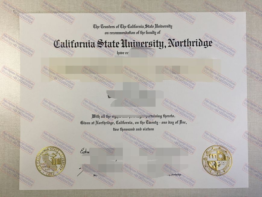 Copy Fake Purchase phony California State University, Northridge Diploma Certificate