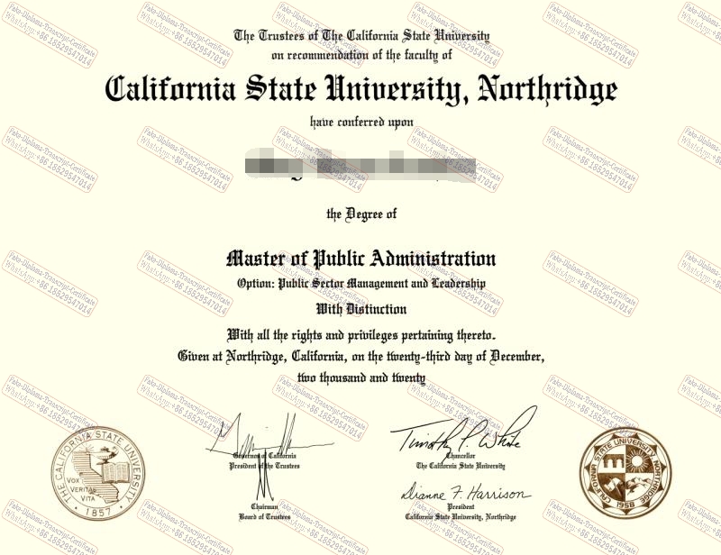 Copy Fake Purchase phony California State University Northridge Diploma Degree