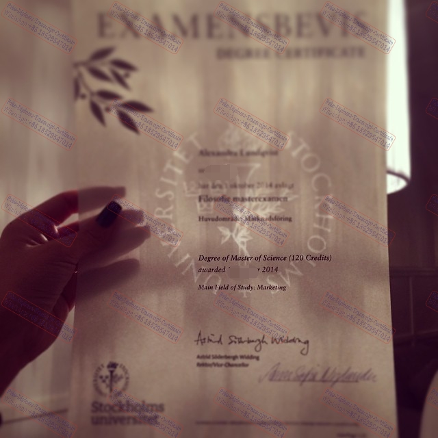 Copy Fake Stockholms Universitet Diploma