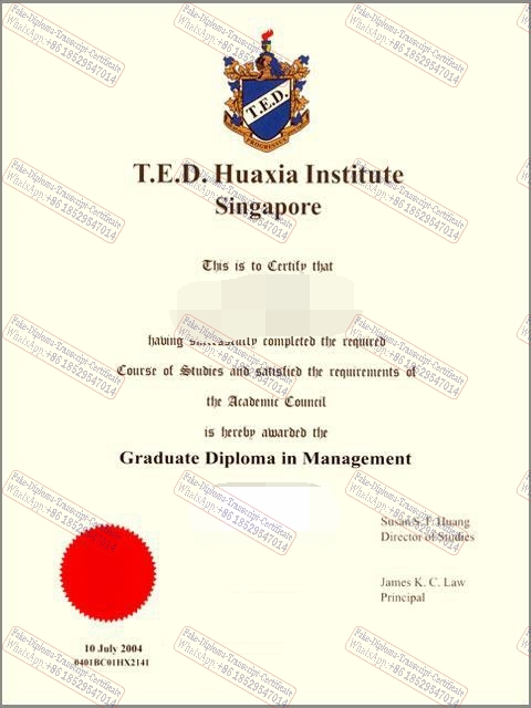 Copy Fake T.E.D. Huaxia School of Management Degree