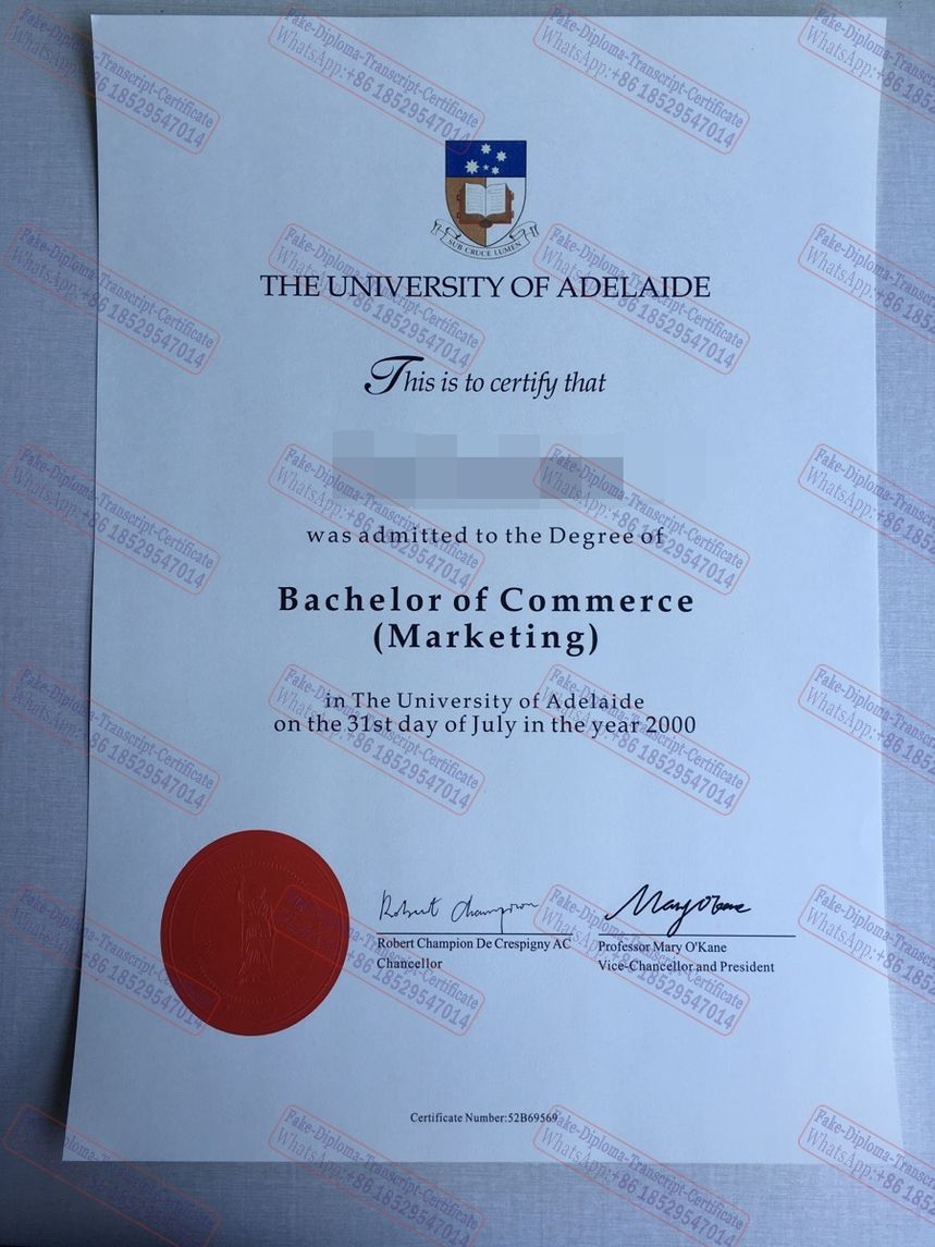 Copy Fake The University of Adelaide Diploma