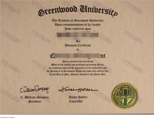 Copy Fake The best website to buy fake greenwood university Degree Certificate