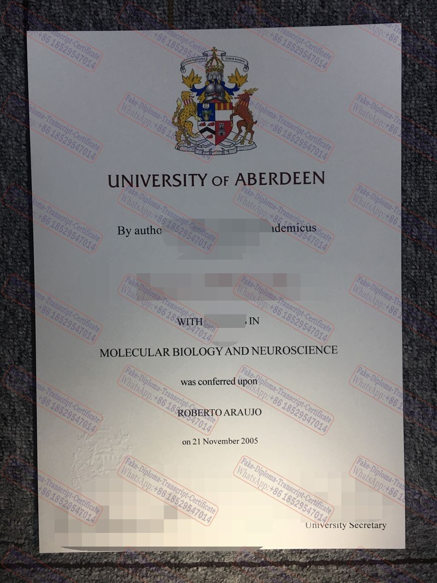 Copy Fake University of Aberdeen Degree