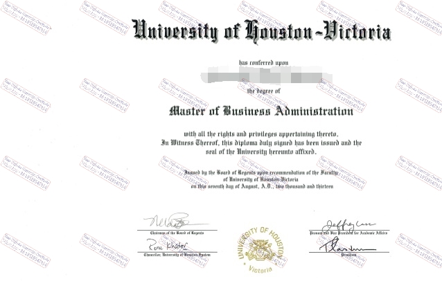 Copy Fake University of Houston Victoria Certificate