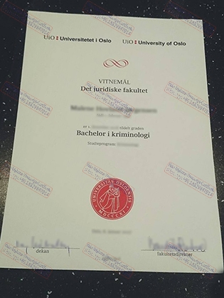 Copy Fake University of Oslo Certificate