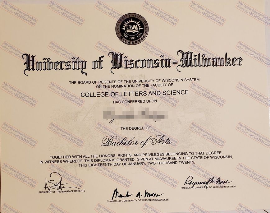 Copy Fake University of Wisconsin Milwaukee Diploma