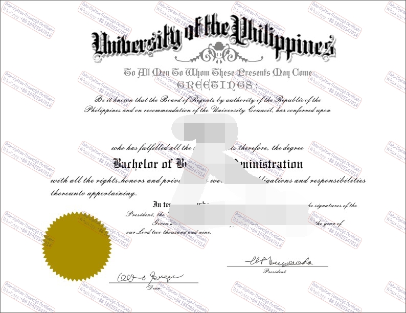 Copy Fake University of the Philippines Certificate