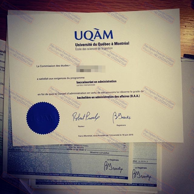 Copy Fake Université du Québec à Montréal Diploma