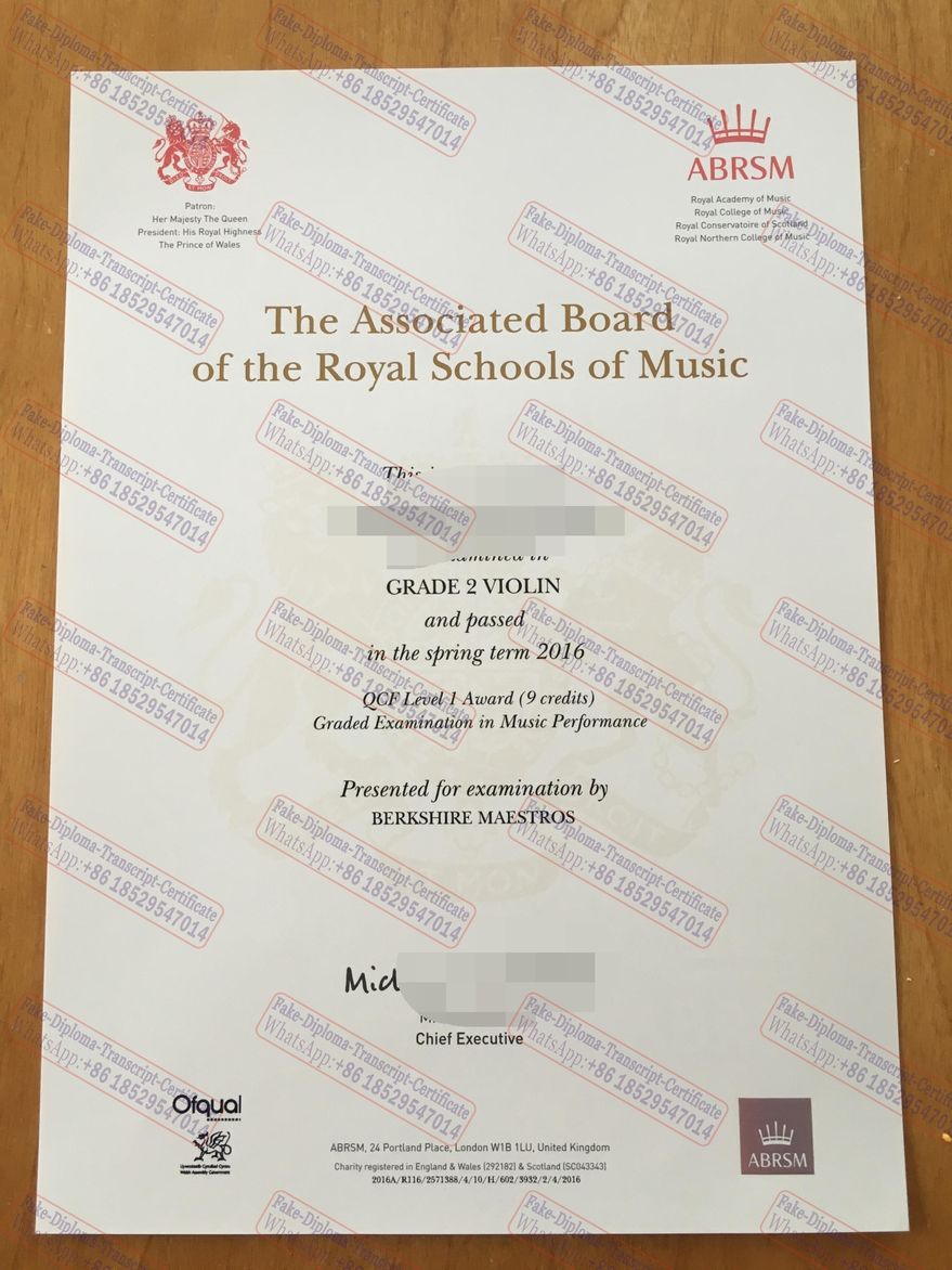 Fake ABRSM School Degree