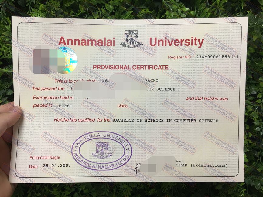 Fake Annamalai University Certificate