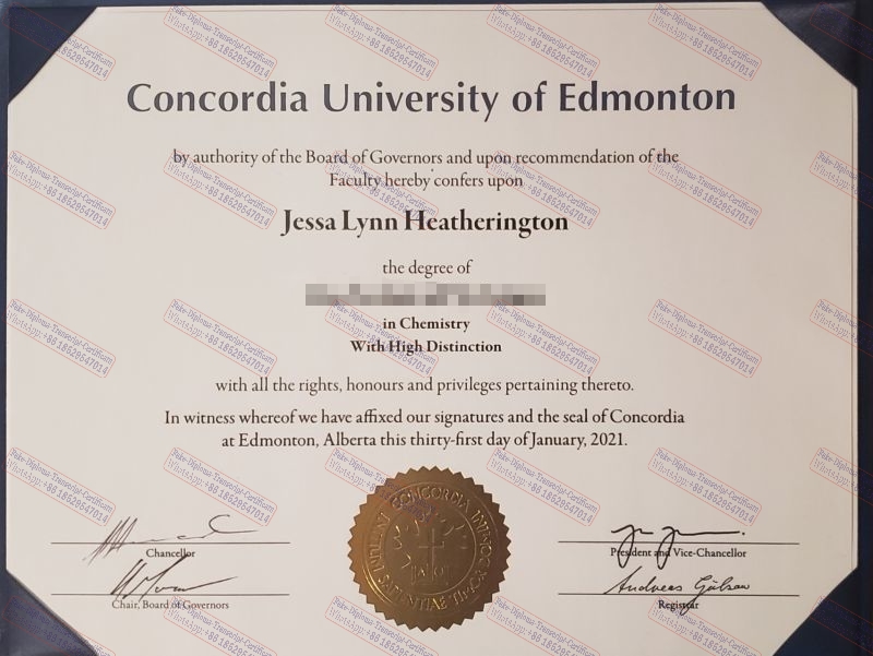 Fake Concordia University Edmonton Diploma