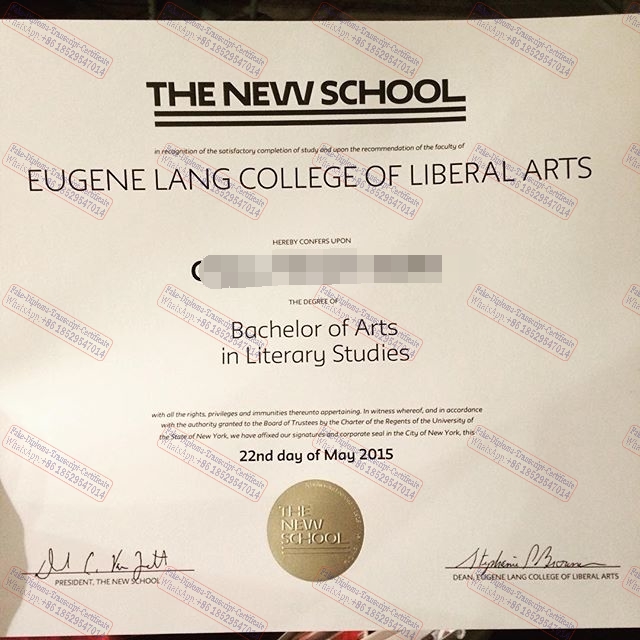 Fake Eugene Lang College The New School for Liberal Arts Degree