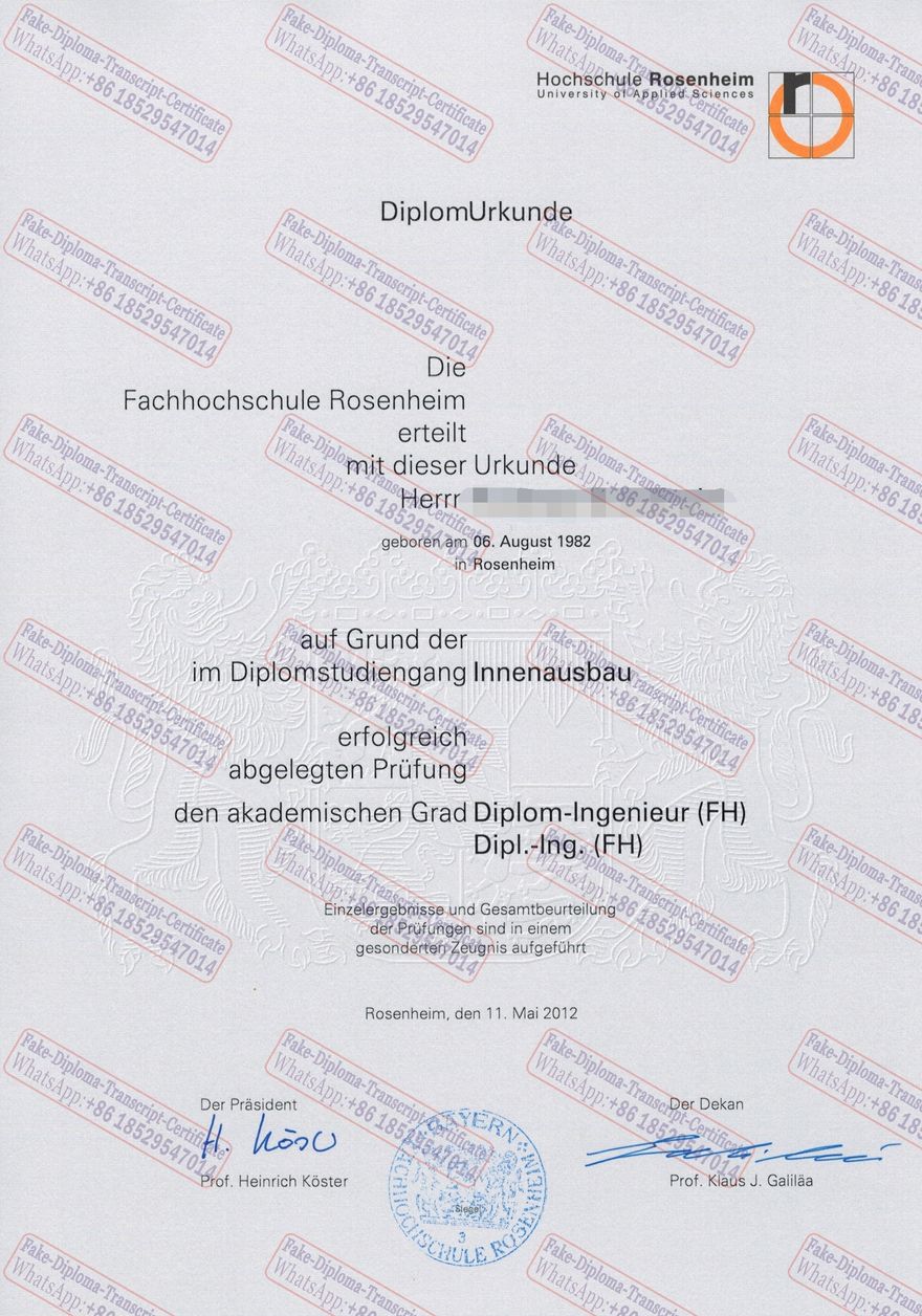 Fake Fachhochschule Rosenheim Degree