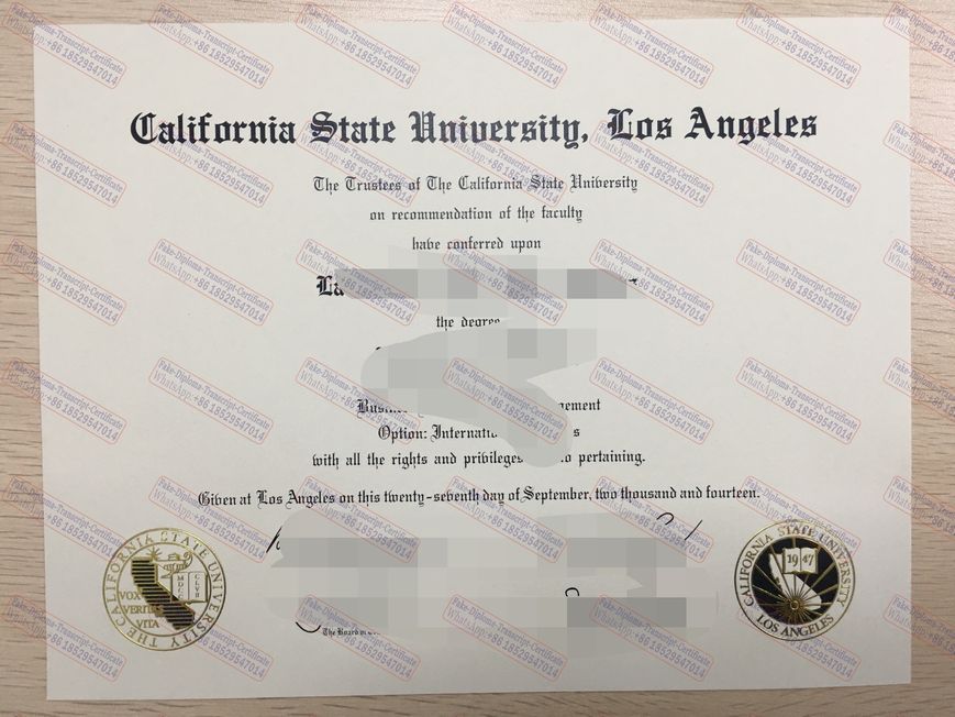 Fake Fake California State University, Los Angeles Diploma Degree