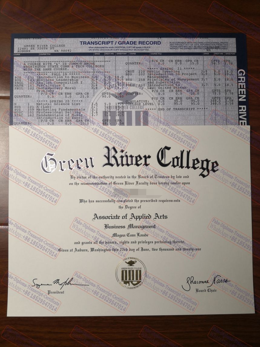 Fake Green River College Certificate