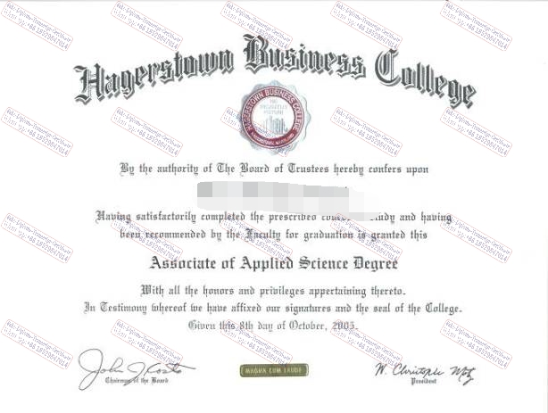 Fake Hagerstown Business College Degree