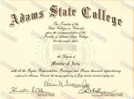 Fake How to create fake Adams State College Degree Certificate