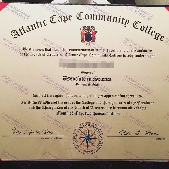 Fake How to purchase fake Atlantic Cape Community College Diploma Certificate