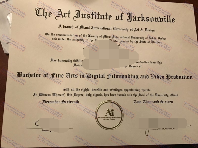 Fake Jacksonville Art Institute Certificate