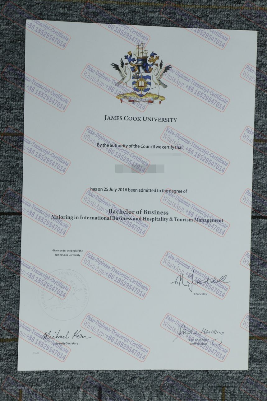 Fake James Cook University Certificate