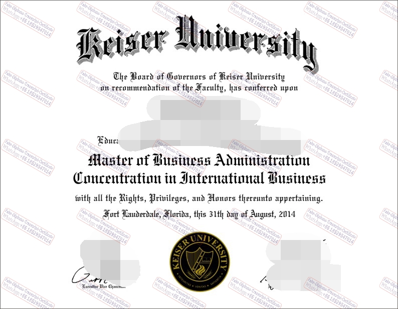 Fake Keiser University Certificate