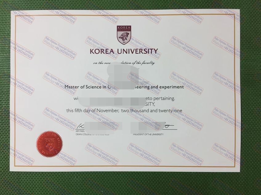 Fake Korea University Degree