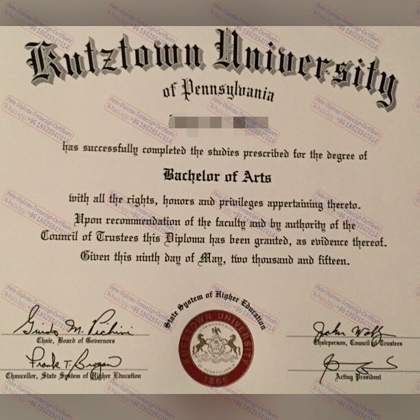 Fake Kutztown University Diploma